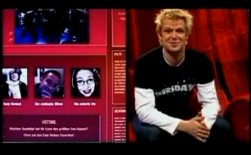 Bildschirmfoto der Ank&uuml;ndigung der WestJockeyShow aus Hamburg mit Holger Erdrich als Moderator